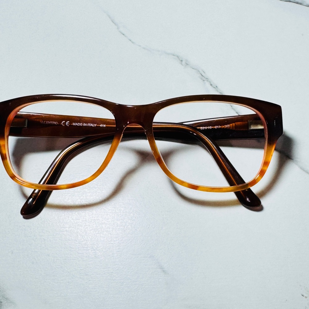 Valentino V2678 Rockstud Eyeglass Frames Brown Amber Gradient Italy 53-16-140